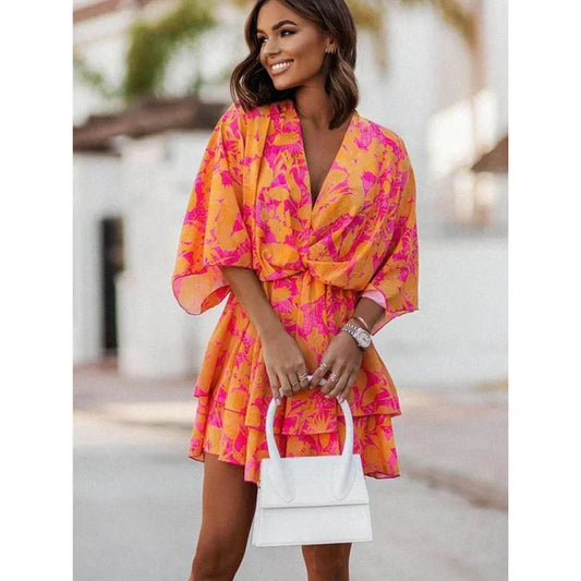 Alina - Gekleurde Mini Zomer Jurk Voor Dames